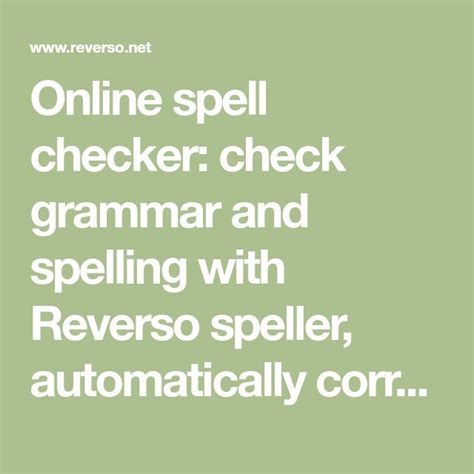 correction reverso|spelling and grammar with reverso.